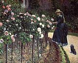 Gustave Caillebotte Famous Paintings - Roses, Garden at Petit Gennevilliers